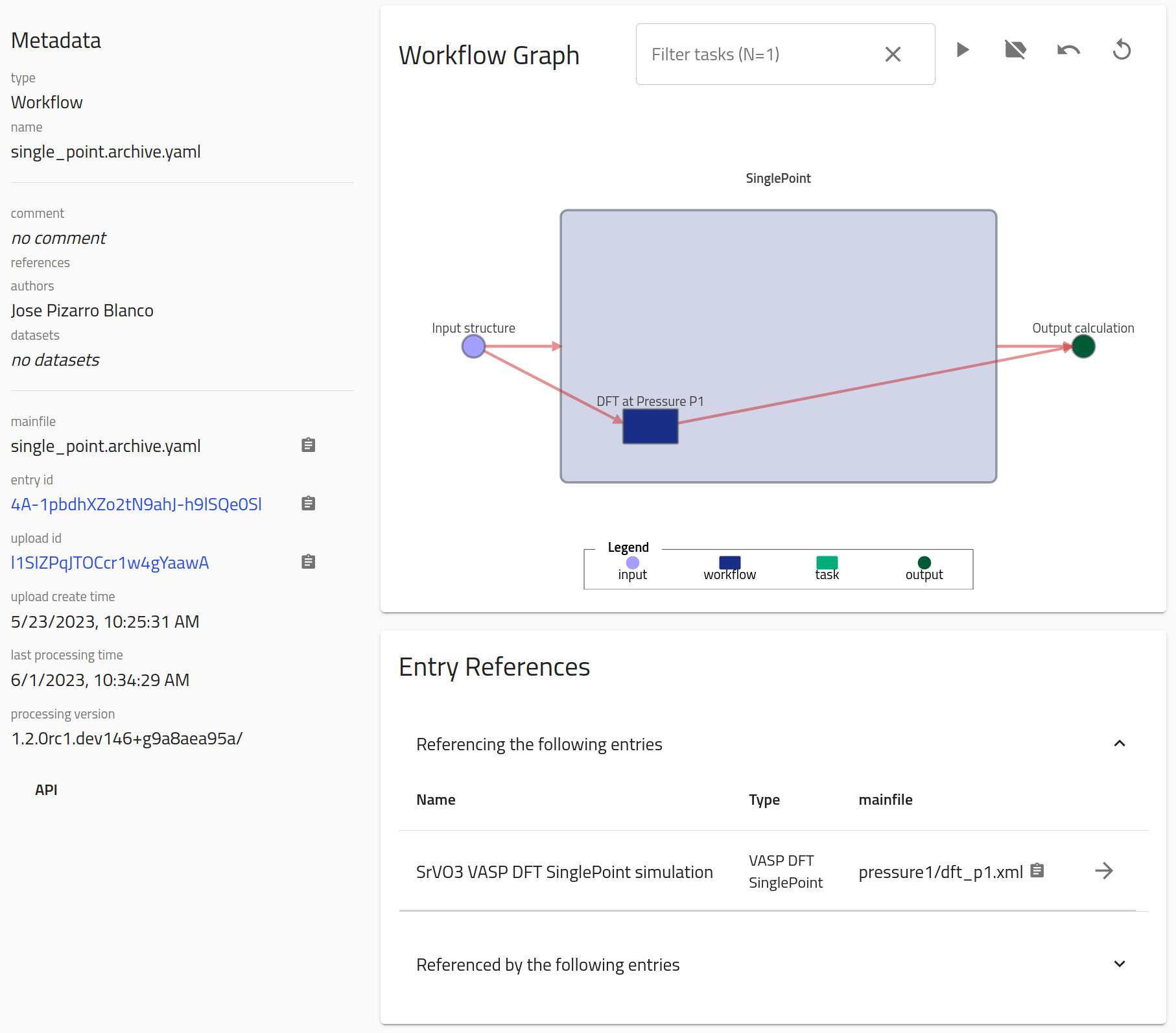 NOMAD workflow schema