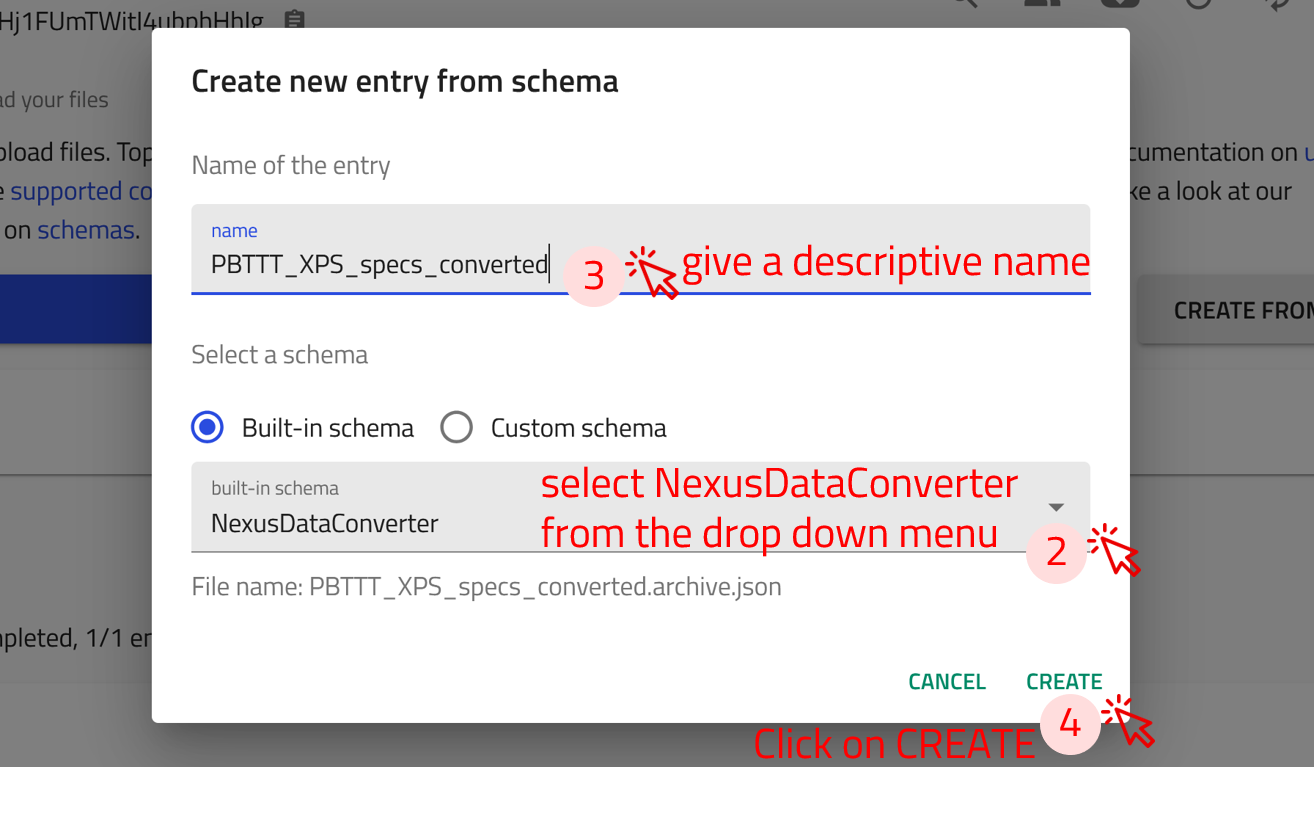 Screenshot of steps 2 - 4