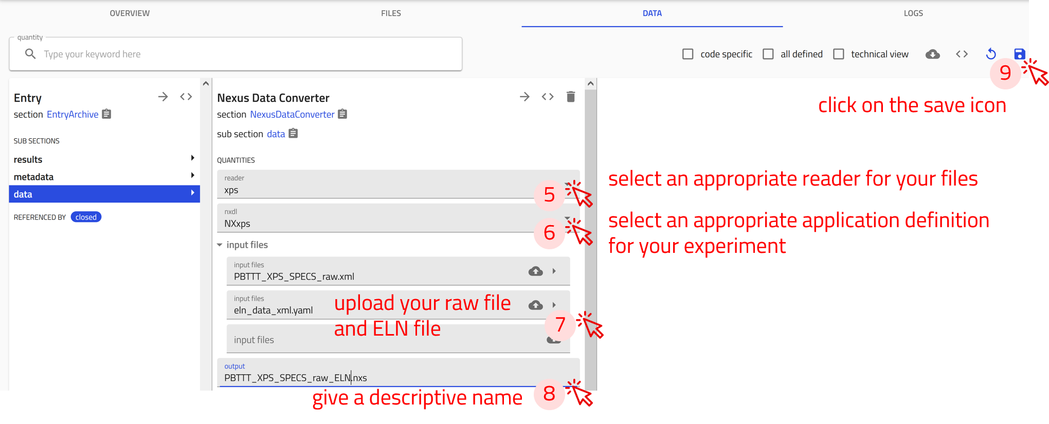 Screenshots of steps 5 - 9