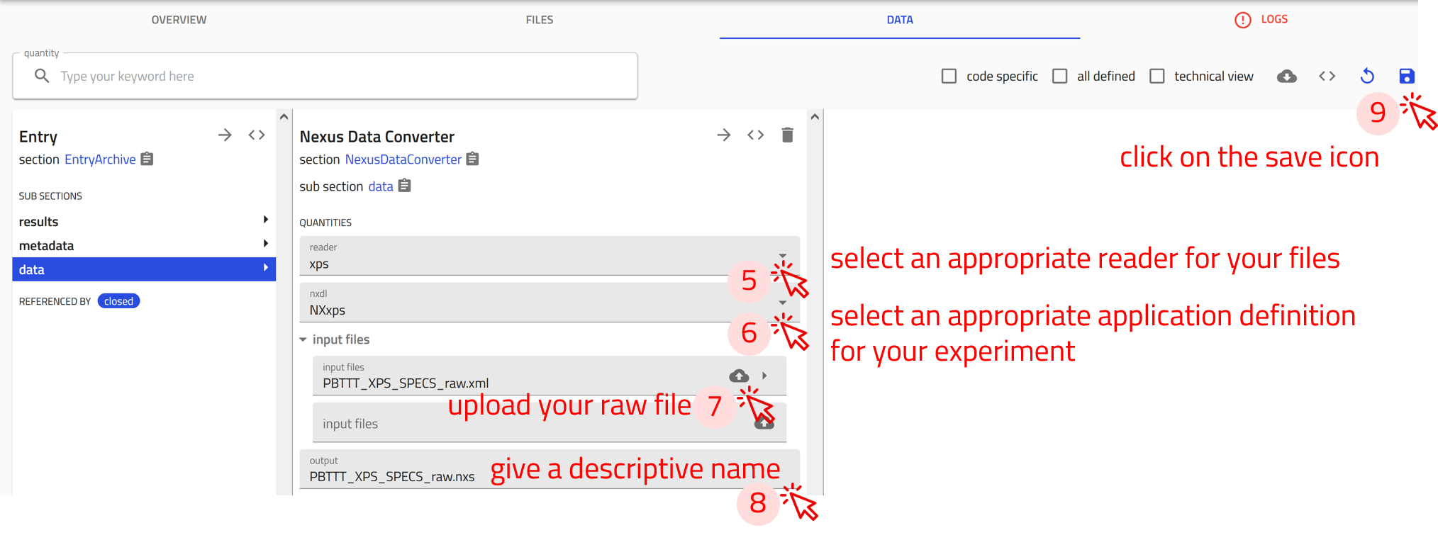 Screenshots of steps 5 - 9