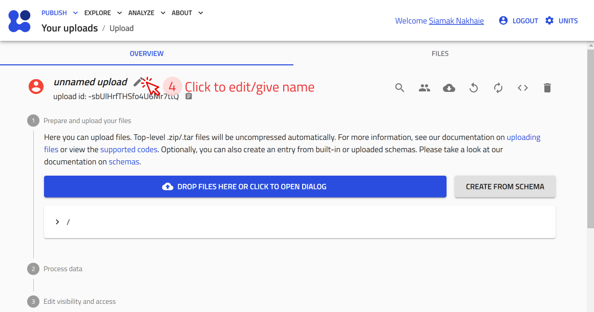 create uploads