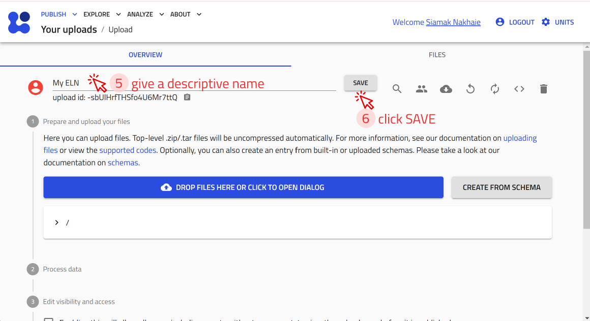 create uploads