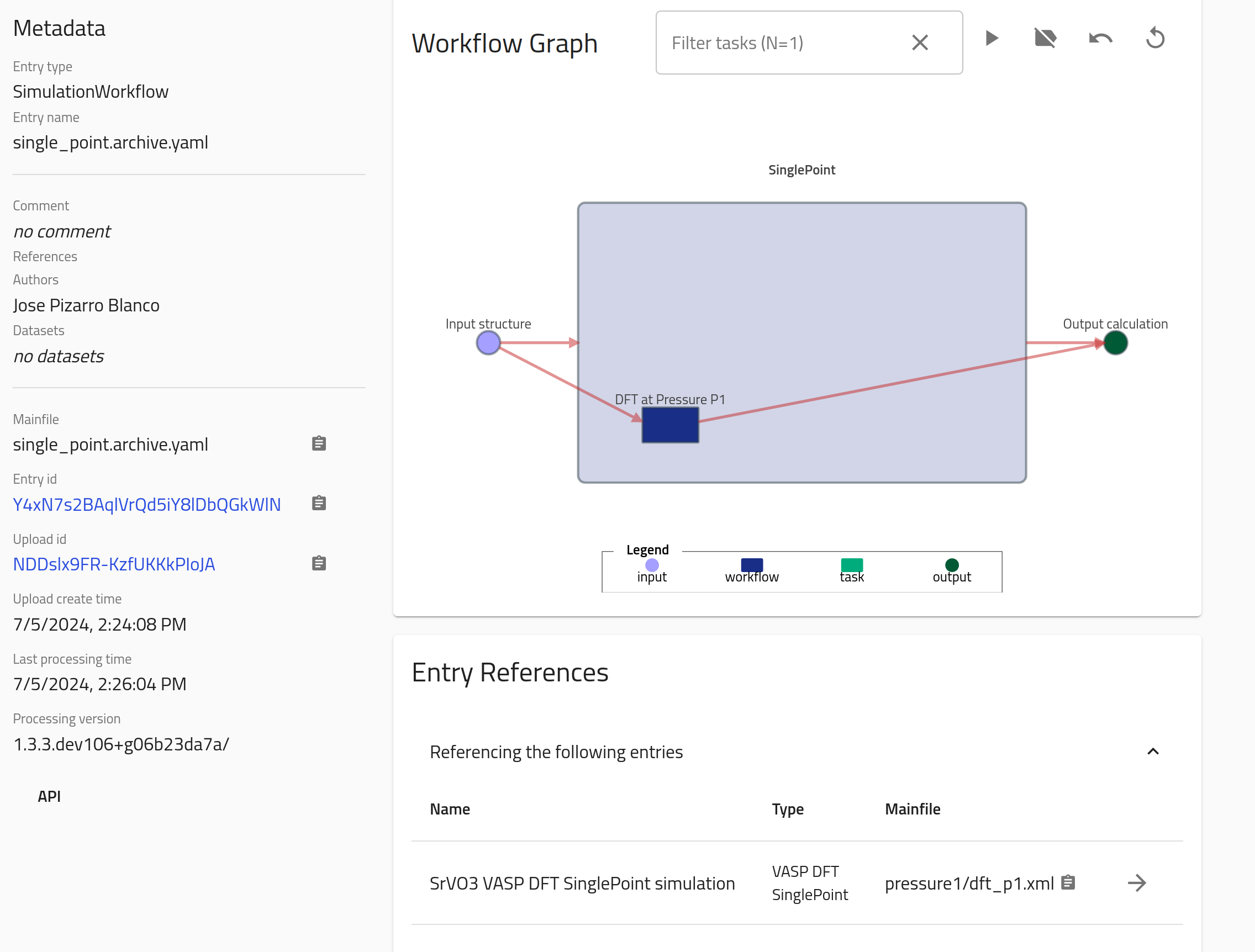 NOMAD workflow schema