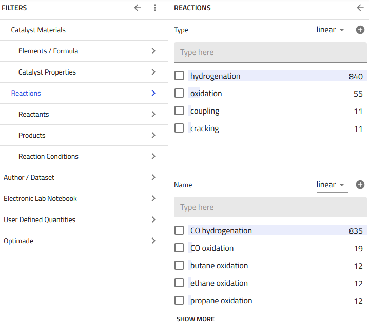 image of Filter Menu