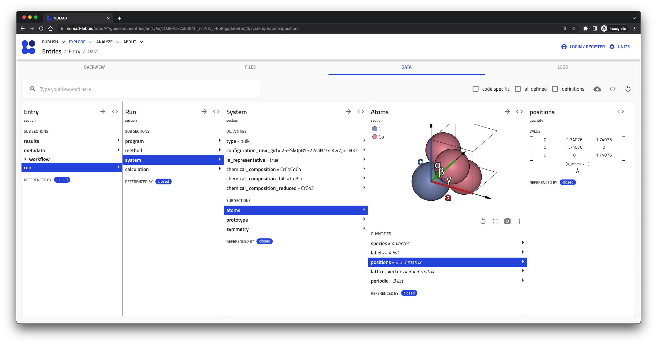 processed data screenshot