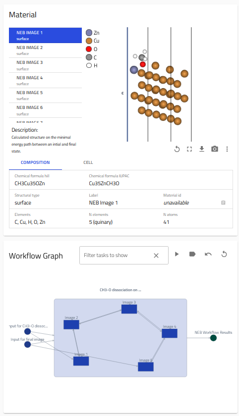 screenshot of overview page of neb workflow entry