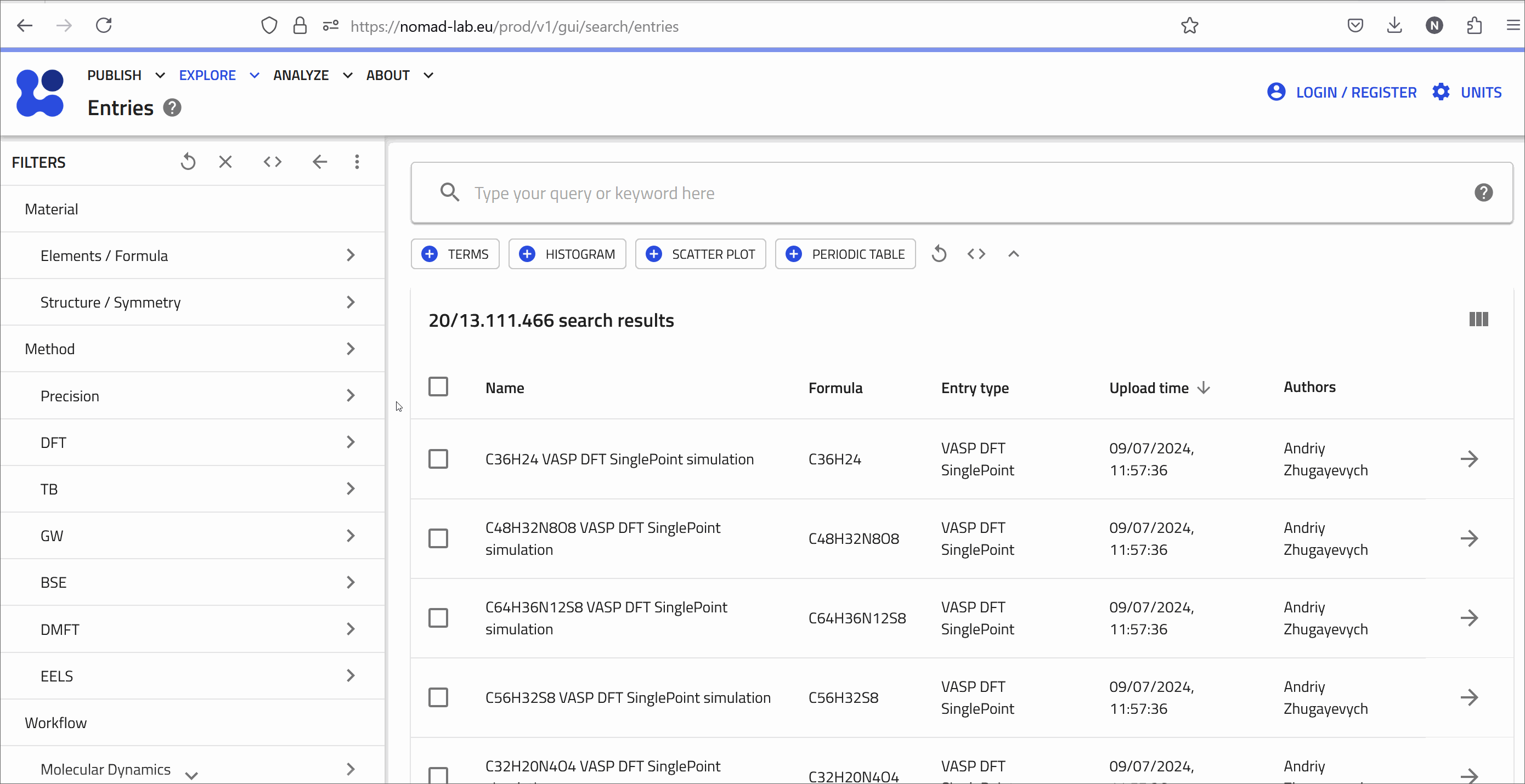Navigating to API dashboard