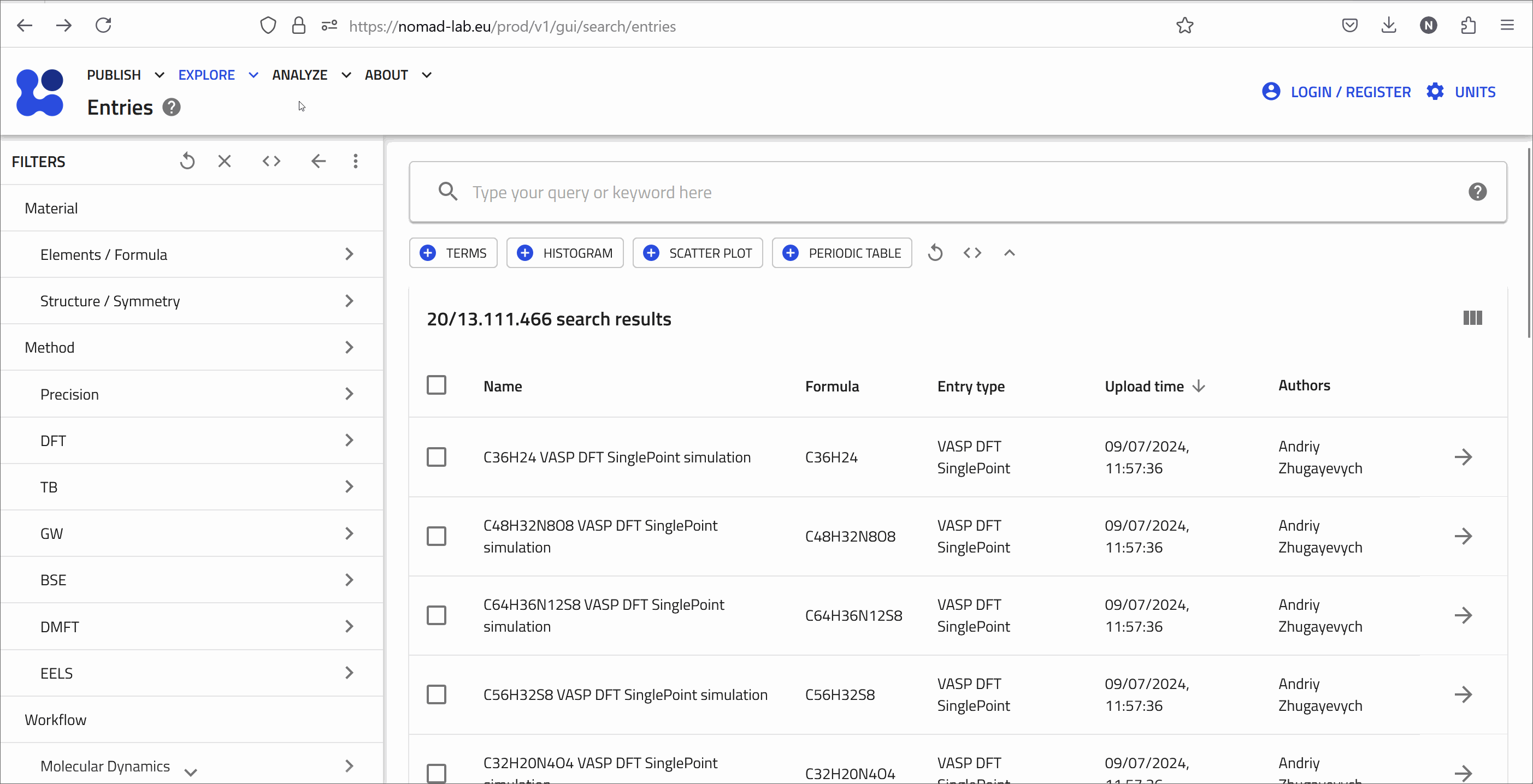 Navigating API dashboard (extended)